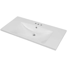 Load image into Gallery viewer, 36″ White Ceramic Single Bathroom Vanity Top with Undermount Sink and 3-Faucet Holes