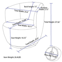 Load image into Gallery viewer, Modern Swivel Accent Armchair Barrel Chair, IVORY