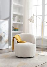 Load image into Gallery viewer, Modern Swivel Accent Armchair Barrel Chair, IVORY