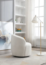 Load image into Gallery viewer, Modern Swivel Accent Armchair Barrel Chair, IVORY