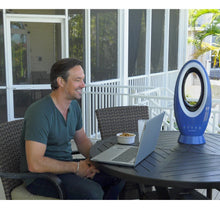 Load image into Gallery viewer, Hunter LivePure Bladeless Indoor/Outdoor Rechargeable Fan - DENIM BLUE