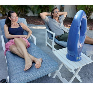 Hunter LivePure Bladeless Indoor/Outdoor Rechargeable Fan - DENIM BLUE