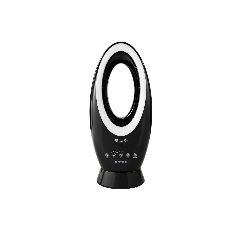 Hunter LivePure Bladeless Indoor/Outdoor Rechargeable Fan, BLACK