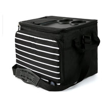 Load image into Gallery viewer, 40-Can Collapsible Tabletop Cooler - BLACK STRIPE