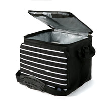 Load image into Gallery viewer, 40-Can Collapsible Tabletop Cooler - BLACK STRIPE