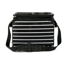 Load image into Gallery viewer, 40-Can Collapsible Tabletop Cooler - BLACK STRIPE