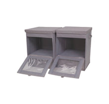 Load image into Gallery viewer, Hoppel 2pk XL Dual Access Collapsible Bins GREY