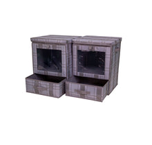 Load image into Gallery viewer, Hoppel Two-Pack Extra Large Dual Access Collapsible Bins, PLAID