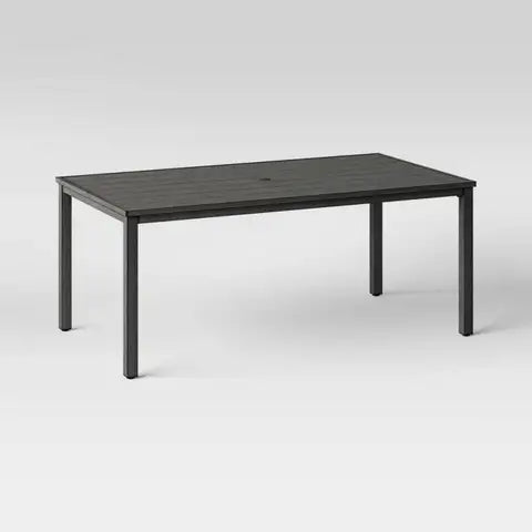 Ryegate 6 Person Weathered Teak Rectangle Patio Dining Table - Threshold™