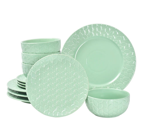 temp-tations 12-Piece Essential Dinnerware Set (SERVICE FOR 4) CARVEDWILLOWMIN