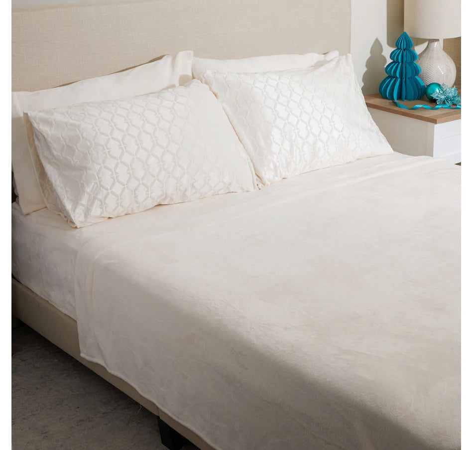 Home Suite Mink 6-Piece Sheet Set - IVORY KING