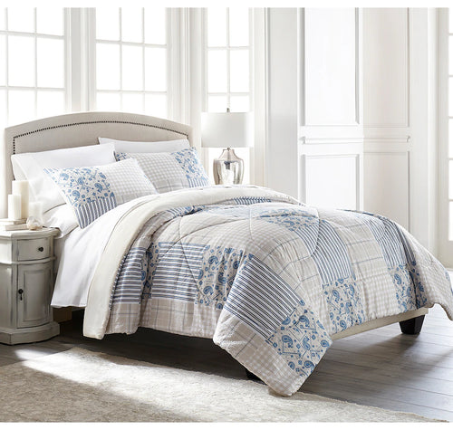 Shavel Home Seersucker Patchwork 2pc Comforter Set Twin