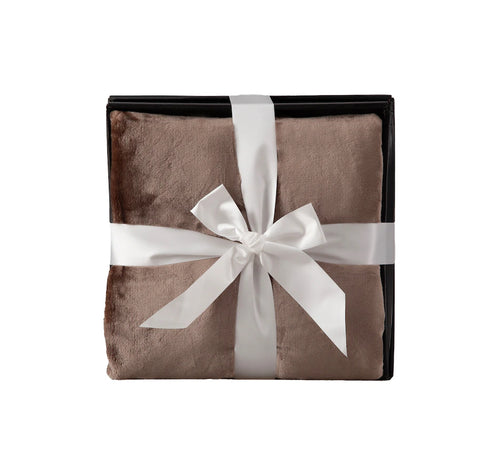 Berkshire Blanket VelvetSoft Throw in Gift Box, MOCHA