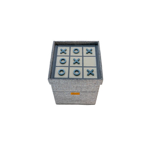 Hoppel Multi-Functional Storage Ottoman with Tic-Tac-Toe Game, Laptop Stand and Removable Storage Bin Hoppel Storage, GREY