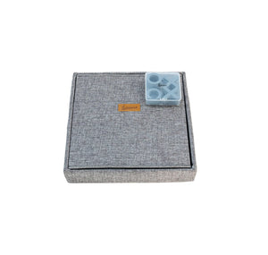 Hoppel Multi-Functional Storage Ottoman with Tic-Tac-Toe Game, Laptop Stand and Removable Storage Bin Hoppel Storage, GREY