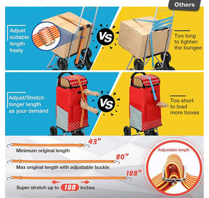 dbest Stair Climber Trolly Dolly Deluxe, RED