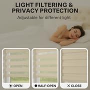 Load image into Gallery viewer, PineCrest Zebra Blinds for Indoor Windows Light Filtering Shade (White Color) (Height 78 inch) (Width 65 inch)