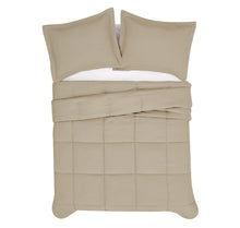 Load image into Gallery viewer, 2 PC Garment Washed Quilt Set London Fog, KHAKI - TWIN/TWIN XL