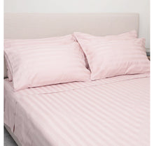 Load image into Gallery viewer, Home Suite Egyptian Cotton Dobby Stripe 6-Piece Sheet Set