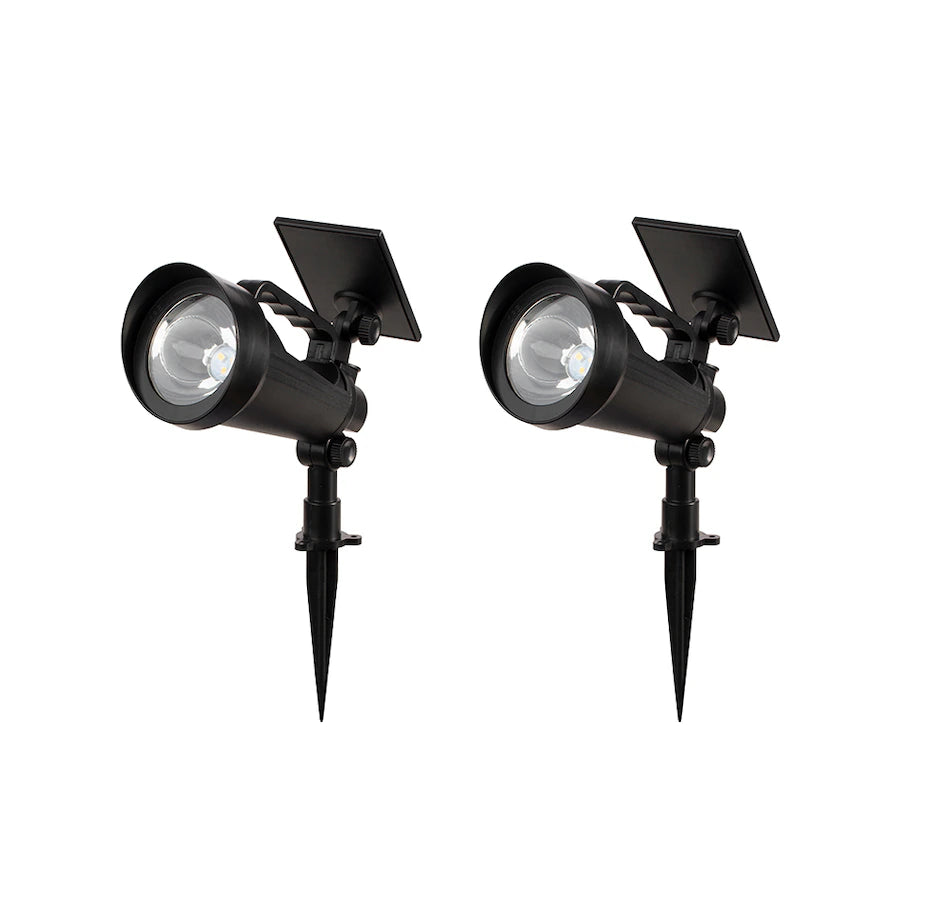 Fusion 2 In 1 Solar Spotlight/Flashlight 2-Pack