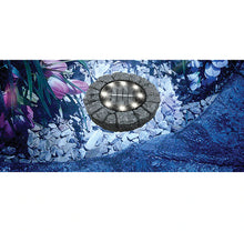 Load image into Gallery viewer, Stone Disk Lights With Stakes (4-Pack) Bell + Howell