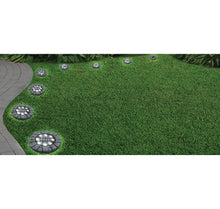 Load image into Gallery viewer, Stone Disk Lights With Stakes (4-Pack) Bell + Howell