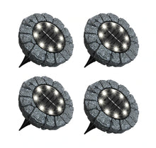 Load image into Gallery viewer, Stone Disk Lights With Stakes (4-Pack) Bell + Howell