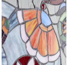 Load image into Gallery viewer, Tiffany Style 20" Mother and Baby Elephant Stained Glass Window Panel