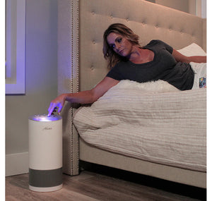 Hunter Cylindrical Tower Air Purifier, WHITE/SILVER