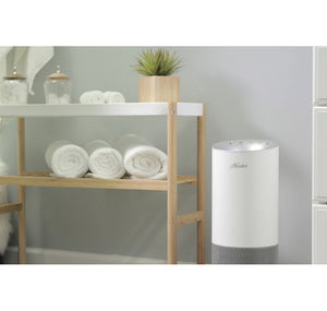 Hunter Cylindrical Tower Air Purifier, WHITE/SILVER