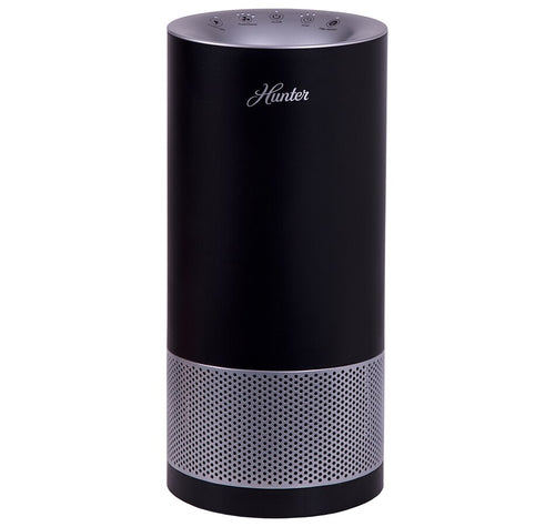 Hunter Cylindrical Tower Air Purifier, BLACK/SILVER
