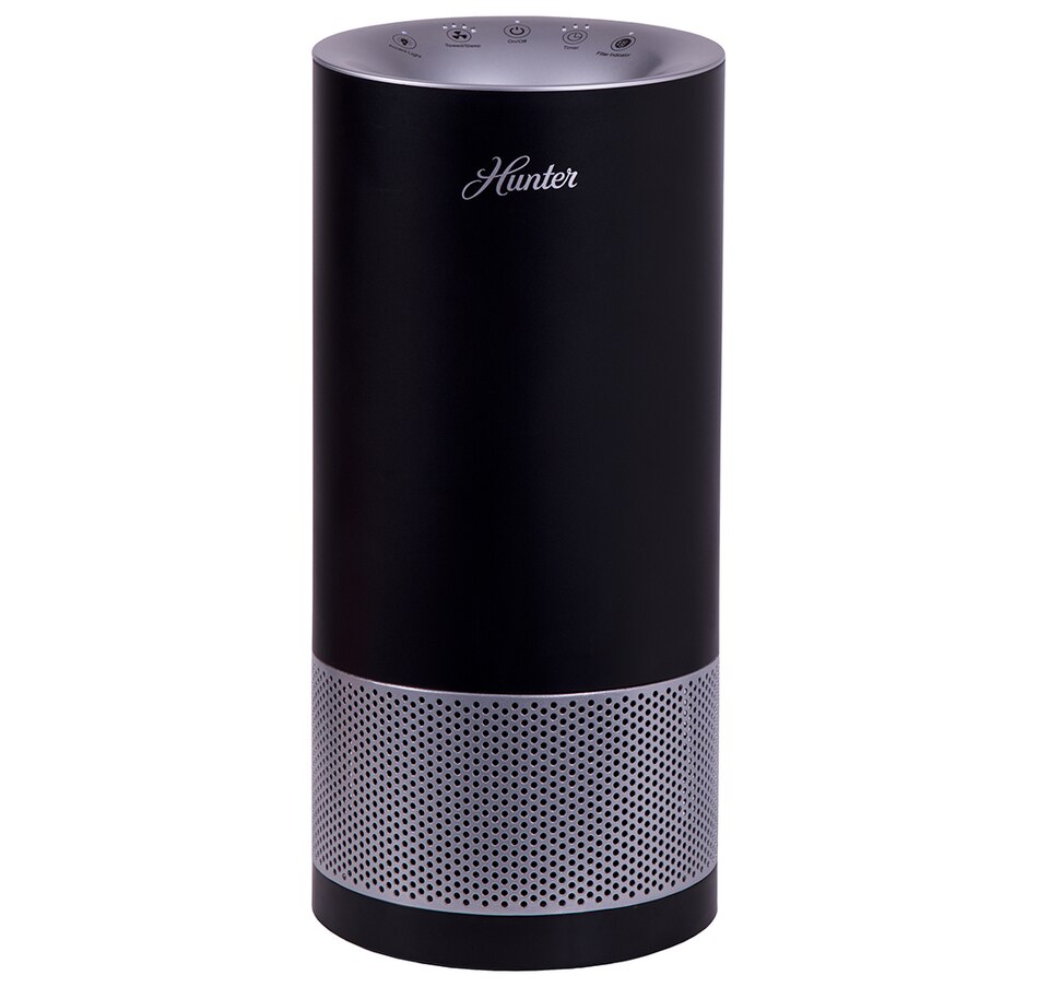 Hunter Cylindrical Tower Air Purifier, BLACK/SILVER