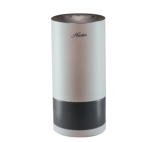 Hunter Cylindrical Tower Air Purifier, WHITE/SILVER