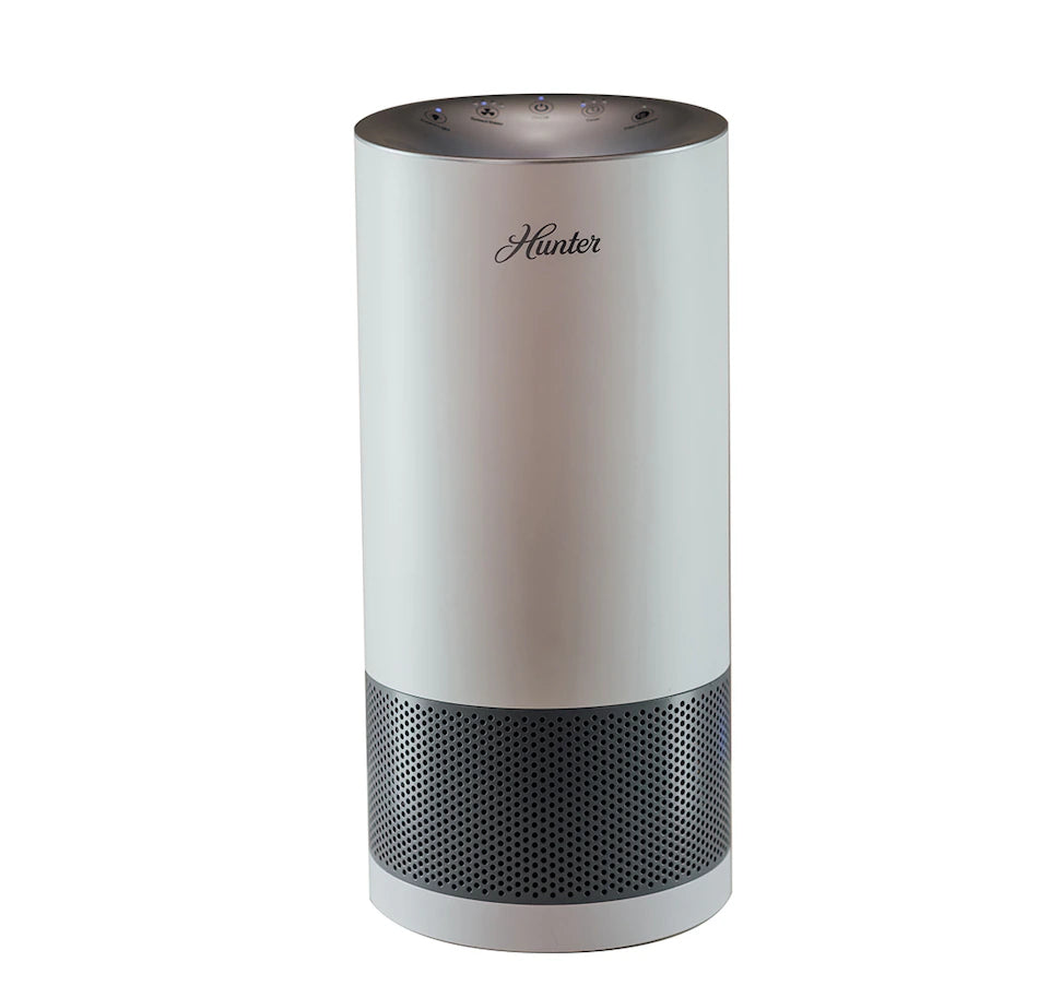 Hunter Cylindrical Tower Air Purifier, WHITE/SILVER