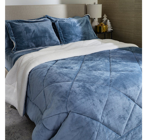 Home Suite Mink 3-Piece Comforter Set - BLUE KING