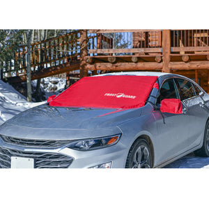 FrostGuard Windshield Cover with Mirror Covers- STANDARD CRIMSON