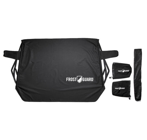 FrostGuard Windshield Cover with Mirror Covers- XL BLACK