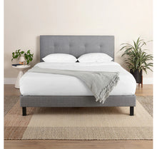 Load image into Gallery viewer, Endy Upholstered Bed - TWIN/HEATHER GREY