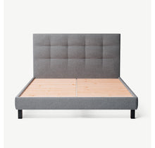 Load image into Gallery viewer, Endy Upholstered Bed - TWIN/HEATHER GREY