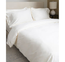 Load image into Gallery viewer, Exact Fit 550TC Egyptian Cotton 3-Piece Duvet Cover Set - CREAM QUEEN