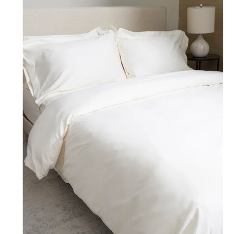 Exact Fit 550TC Egyptian Cotton 3-Piece Duvet Cover Set - CREAM QUEEN