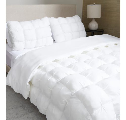 King Home Suite Sanctuary 3-Piece Comforter Set - WHITE