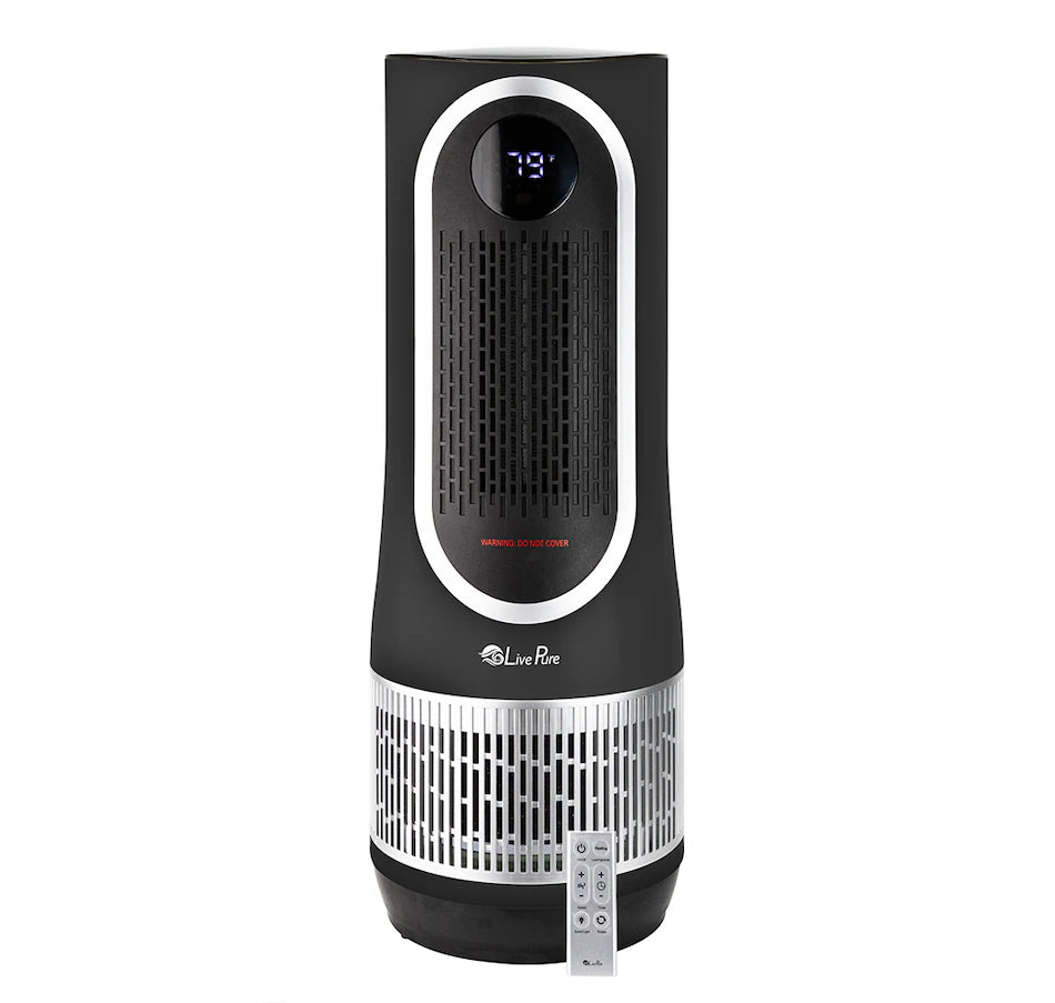 Heater Hunter LivePure Clean Heat HEPA Purifier/Heater, BLACK