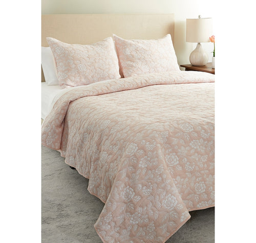 Essentials Matelasse Briar Rose 3-Piece Quilt Set - KING
