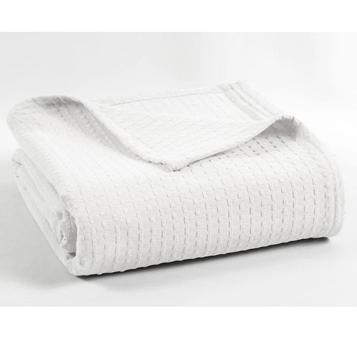 Home Suite Colette Blanket, Queen, White 100% COTTON