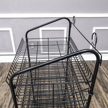 Load image into Gallery viewer, Bakery Display Rack w/Wheels, 5 Adjustable Shelves &amp; 2 Sign Holders - Black