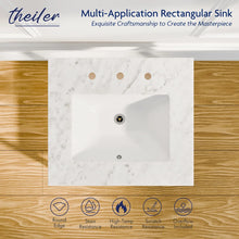 Load image into Gallery viewer, 24'' Natural Carrara Marble Sink