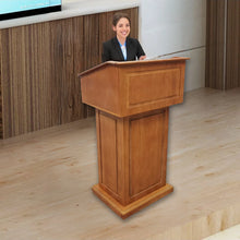 Load image into Gallery viewer, Deluxe Podium Official State Embassy Church Puplit Lectern Wood Easy Assembly Video