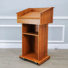 Load image into Gallery viewer, Deluxe Podium Official State Embassy Church Puplit Lectern Wood Easy Assembly Video