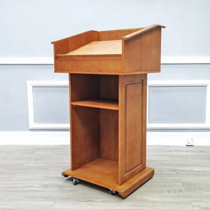 Deluxe Podium Official State Embassy Church Puplit Lectern Wood Easy Assembly Video